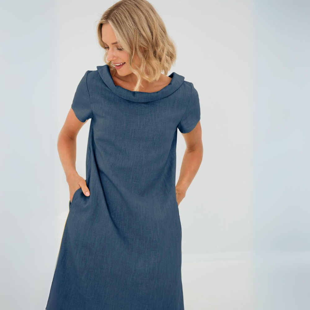 Robe En Lin Doux Avec Poches - Soraya
