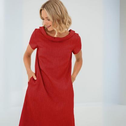 Robe En Lin Doux Avec Poches - Soraya