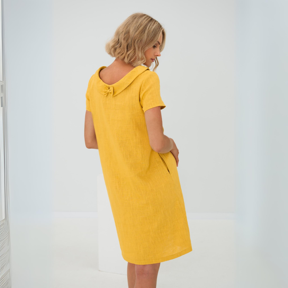 Robe En Lin Doux Avec Poches - Soraya