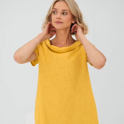 Robe En Lin Doux Avec Poches - Soraya