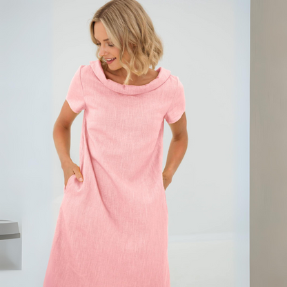 Robe En Lin Doux Avec Poches - Soraya